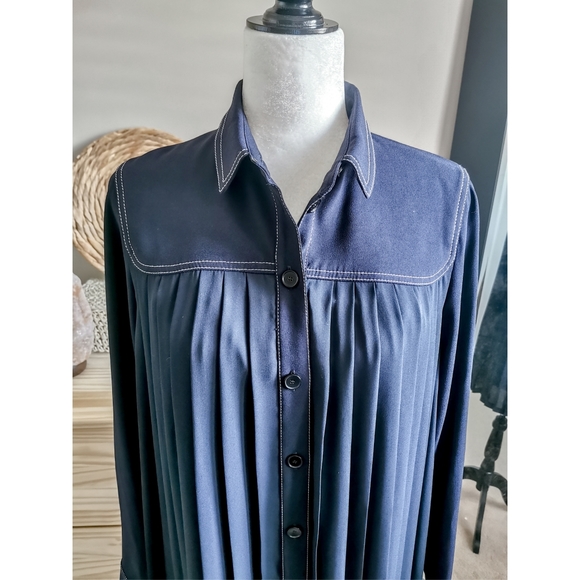 Claudie Pierlot Pleated Button Down Dress Size 40 - Picture 5 of 8